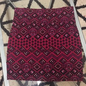 Pink Aztec print skirt